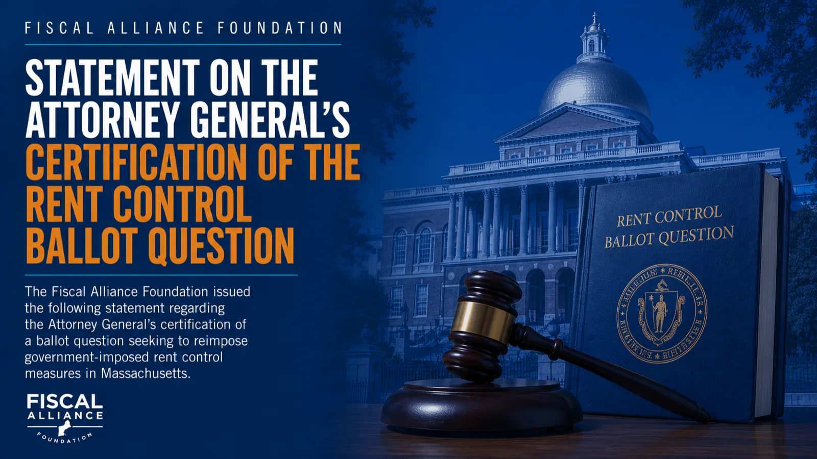 Statement on the Attorney General's certification of the rent control ballot question