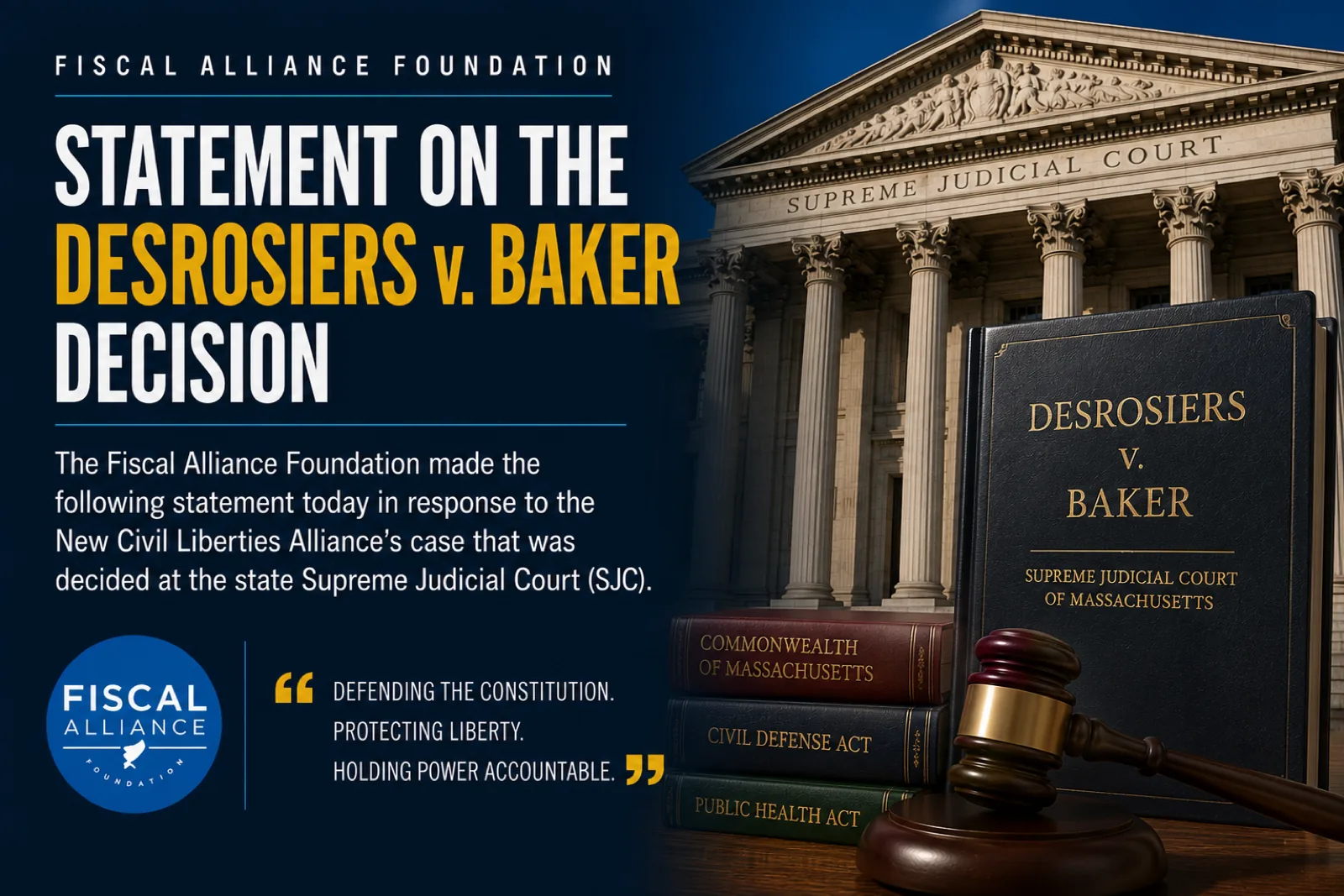 Cover of Statement on the Desrosiers v. Baker decision