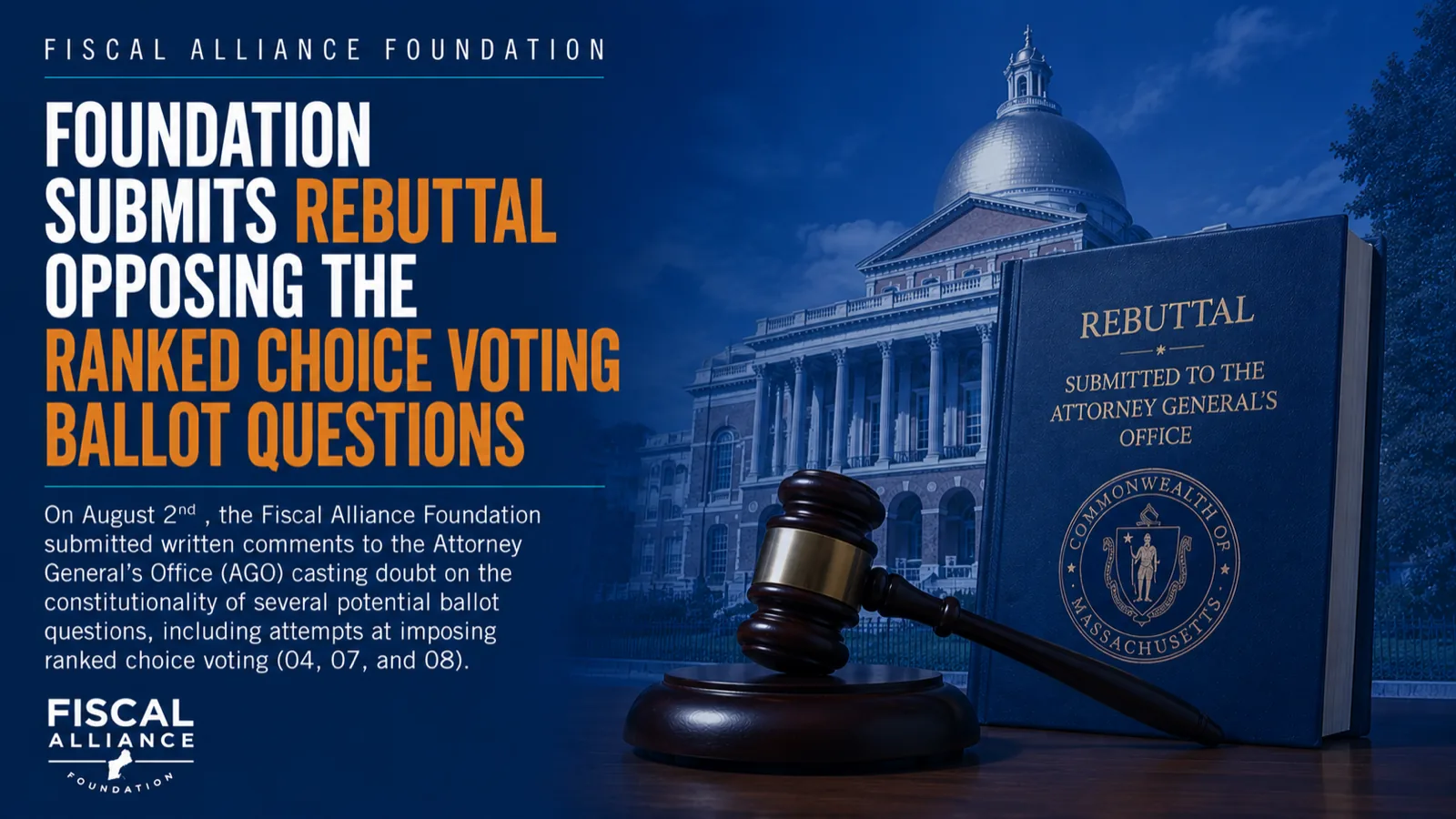 Foundation submits rebuttal opposing the ranked choice voting ballot questions